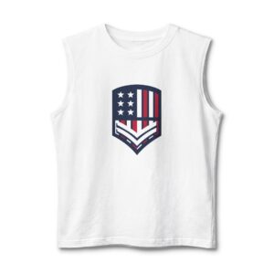 Muscle Tank — Patriotic Shield USA Flag Graphic