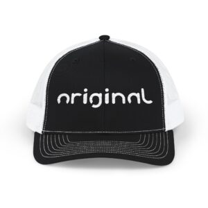 Original Snapback Trucker Cap — Retro Script Mesh Hat