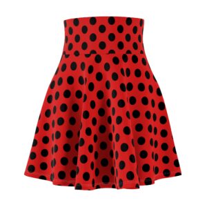 Red Polka Dot Skater Skirt — Retro High-Waist Circle Skirt